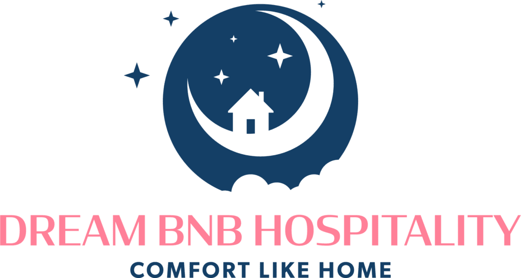 Dream BNB Hospitality Logo; Comfort Like Home; Lake Erie Vacation Homes with a Direct Booking Website