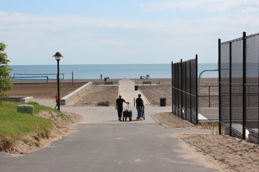 Diverse local recreation at Seacliff Beach and park.